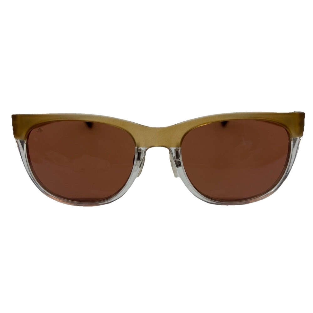 Serengeti  Milano 7659 Satin Shiny Champagne w/ Drivers Lenses Sunglasses  Italy